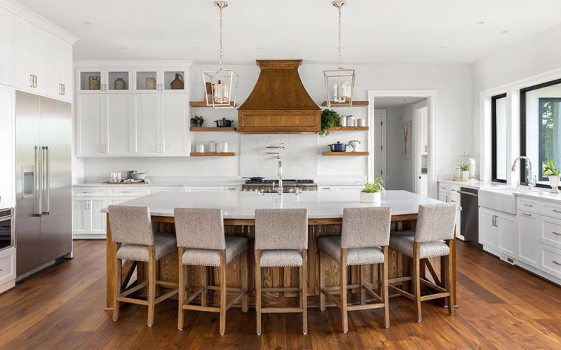 kitchen in newly constructed luxury home